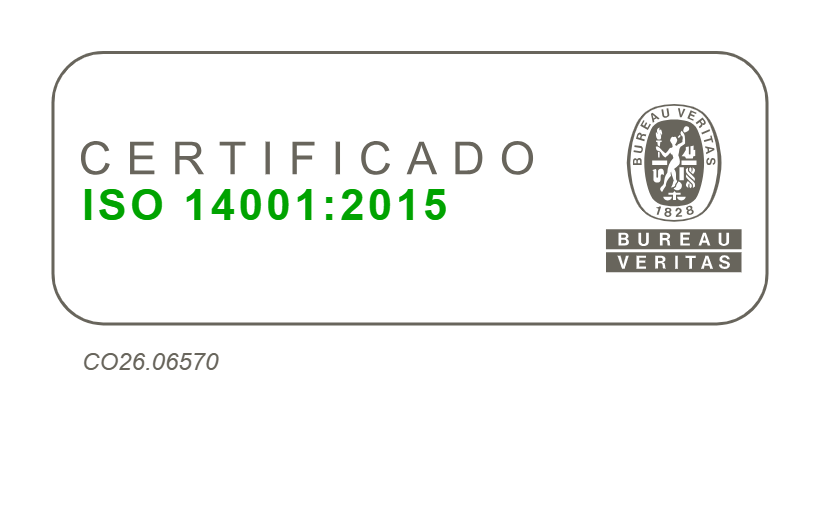 Marca de certificación ISO 14001:2015 de Bureau Veritas